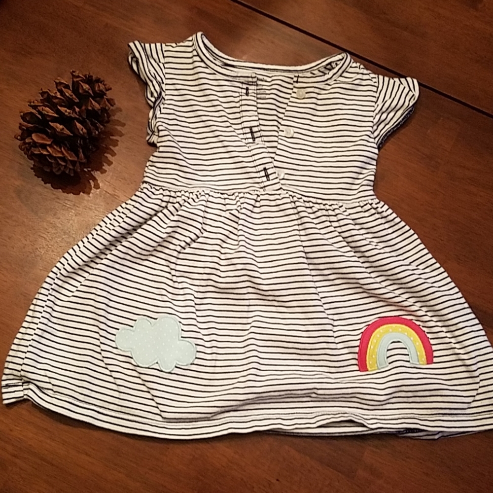 Rainbow striped dress